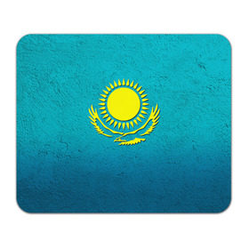 Коврик прямоугольный с принтом Флаг Казахстана в Новосибирске, натуральный каучук | размер 230 х 185 мм; запечатка лицевой стороны | казах | казахский | казахстан | национальный | нация | республика | рк | флаг | флаги