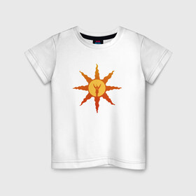 Детская футболка хлопок с принтом Dark Souls в Новосибирске, 100% хлопок | круглый вырез горловины, полуприлегающий силуэт, длина до линии бедер | dark souls | praise the sun | you died | дарк соулс | темные души