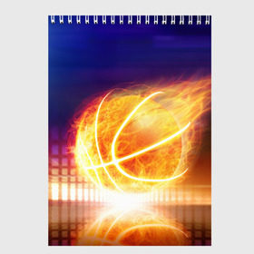 Скетчбук с принтом Огненный мяч в Новосибирске, 100% бумага
 | 48 листов, плотность листов — 100 г/м2, плотность картонной обложки — 250 г/м2. Листы скреплены сверху удобной пружинной спиралью | streetball | баскетбол | взрыв | искры | любимая игра | моя жизнь | мяч | огонь | пламя | развлечение | страсть | тренировка | увлечение | хобби