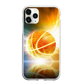 Чехол для iPhone 11 Pro матовый с принтом Баскетбол - жизнь моя в Новосибирске, Силикон |  | Тематика изображения на принте: streetball | баскетбол | взрыв | мяч | пламя