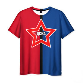 Мужская футболка 3D с принтом ЦСКА в Новосибирске, 100% полиэфир | прямой крой, круглый вырез горловины, длина до линии бедер | премьер лига | рфпл | футбол | цска