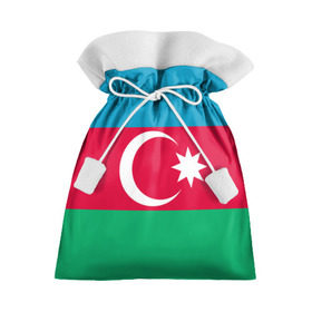 Подарочный 3D мешок с принтом Азербайджан в Новосибирске, 100% полиэстер | Размер: 29*39 см | Тематика изображения на принте: страна | флаг