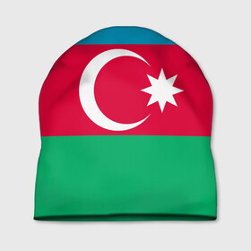 Шапка 3D с принтом Азербайджан в Новосибирске, 100% полиэстер | универсальный размер, печать по всей поверхности изделия | страна | флаг