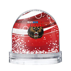 Снежный шар с принтом Rus big red maсhine в Новосибирске, Пластик | Изображение внутри шара печатается на глянцевой фотобумаге с двух сторон | red maсhine | красная машина | сборная россии | хоккей