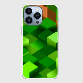 Чехол для iPhone 13 Pro с принтом Minecraft в Новосибирске,  |  | green | зеленый