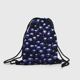 Рюкзак-мешок 3D с принтом Смородина в Новосибирске, 100% полиэстер | плотность ткани — 200 г/м2, размер — 35 х 45 см; лямки — толстые шнурки, застежка на шнуровке, без карманов и подкладки | фиолетовый | ягода