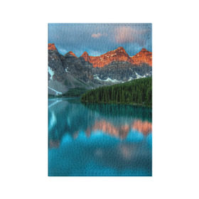 Обложка для паспорта матовая кожа с принтом Неописуемая красота в Новосибирске, натуральная матовая кожа | размер 19,3 х 13,7 см; прозрачные пластиковые крепления | горы | канада | красота | лес | небо | облака | озеро | пейзаж | природа | речка