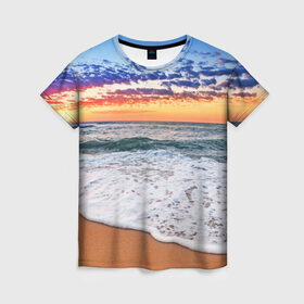 Женская футболка 3D с принтом Красивый закат в Новосибирске, 100% полиэфир ( синтетическое хлопкоподобное полотно) | прямой крой, круглый вырез горловины, длина до линии бедер | sunrise | sunset | волна | жара | закат | зной | красота | лето | море | океан | отдых | пена | песок | пляж | прибой | прилив | природа | рассвет | солнце