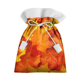Подарочный 3D мешок с принтом Кленовые листья в Новосибирске, 100% полиэстер | Размер: 29*39 см | дары осени | жёлтый | золотой | клён | краски | красный | красота | листва | листья | наряд | оранжевый | осень | покров | природа
