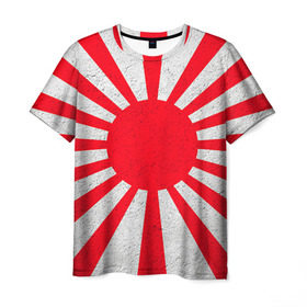 Мужская футболка 3D с принтом Япония в Новосибирске, 100% полиэфир | прямой крой, круглый вырез горловины, длина до линии бедер | country | japan | государство | страна | флаг | флаги | япония
