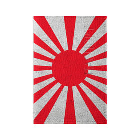 Обложка для паспорта матовая кожа с принтом Япония в Новосибирске, натуральная матовая кожа | размер 19,3 х 13,7 см; прозрачные пластиковые крепления | country | japan | государство | страна | флаг | флаги | япония