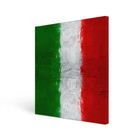 Холст квадратный с принтом Италия в Новосибирске, 100% ПВХ |  | country | italy | государство | италия | страна | флаг | флаги