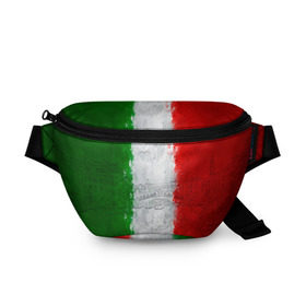 Поясная сумка 3D с принтом Италия в Новосибирске, 100% полиэстер | плотная ткань, ремень с регулируемой длиной, внутри несколько карманов для мелочей, основное отделение и карман с обратной стороны сумки застегиваются на молнию | country | italy | государство | италия | страна | флаг | флаги