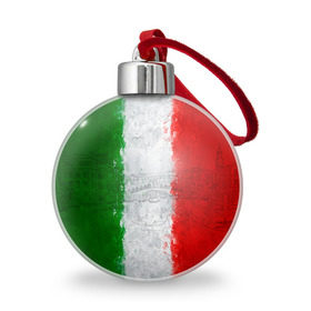 Ёлочный шар с принтом Италия в Новосибирске, Пластик | Диаметр: 77 мм | country | italy | государство | италия | страна | флаг | флаги