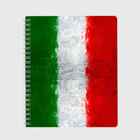 Тетрадь с принтом Италия в Новосибирске, 100% бумага | 48 листов, плотность листов — 60 г/м2, плотность картонной обложки — 250 г/м2. Листы скреплены сбоку удобной пружинной спиралью. Уголки страниц и обложки скругленные. Цвет линий — светло-серый
 | country | italy | государство | италия | страна | флаг | флаги