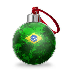 Ёлочный шар с принтом Бразилия в Новосибирске, Пластик | Диаметр: 77 мм | brazil | country | бразилия | государство | страна | флаг | флаги