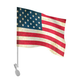 Флаг для автомобиля с принтом США в Новосибирске, 100% полиэстер | Размер: 30*21 см | country | usa | америка | государство | соединённые штаты америки | страна | флаг | флаги | штаты