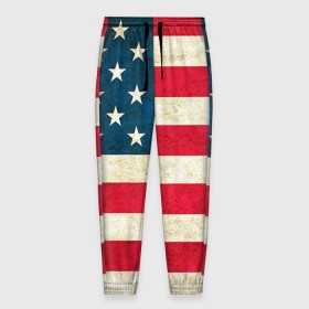Мужские брюки 3D с принтом США в Новосибирске, 100% полиэстер | манжеты по низу, эластичный пояс регулируется шнурком, по бокам два кармана без застежек, внутренняя часть кармана из мелкой сетки | country | usa | америка | государство | соединённые штаты америки | страна | флаг | флаги | штаты