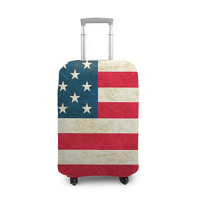 Чехол для чемодана 3D с принтом США в Новосибирске, 86% полиэфир, 14% спандекс | двустороннее нанесение принта, прорези для ручек и колес | country | usa | америка | государство | соединённые штаты америки | страна | флаг | флаги | штаты