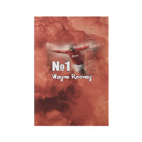 Обложка для паспорта матовая кожа с принтом Уэйн Руни в Новосибирске, натуральная матовая кожа | размер 19,3 х 13,7 см; прозрачные пластиковые крепления | wayne rooney | англия | манчестер юнайтед | футбол