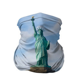 Бандана-труба 3D с принтом Статуя свободы в Новосибирске, 100% полиэстер, ткань с особыми свойствами — Activecool | плотность 150‒180 г/м2; хорошо тянется, но сохраняет форму | америка | сша