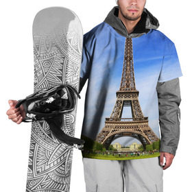 Накидка на куртку 3D с принтом Эйфелева башня в Новосибирске, 100% полиэстер |  | france | франция | эфелева