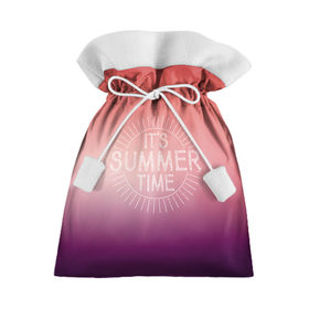 Подарочный 3D мешок с принтом IT`S SUMMER TIME в Новосибирске, 100% полиэстер | Размер: 29*39 см | it s summer time | время | жара | красный | лето | розовый | солнце | тепло | фиолет | цвета | это время лето