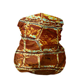 Бандана-труба 3D с принтом Золотая кожа в Новосибирске, 100% полиэстер, ткань с особыми свойствами — Activecool | плотность 150‒180 г/м2; хорошо тянется, но сохраняет форму | металлик | текстура