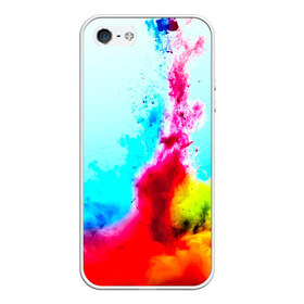 Чехол силиконовый для Телефон Apple iPhone 5/5S с принтом Палитра красок в Новосибирске, Силикон | Область печати: задняя сторона чехла, без боковых панелей | абстракция | абстракция красок | брызги | краска | цветные