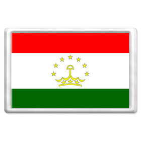 Магнит 45*70 с принтом Таджикистан в Новосибирске, Пластик | Размер: 78*52 мм; Размер печати: 70*45 | нации | страна | флаг