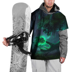 Накидка на куртку 3D с принтом Лесной дух в Новосибирске, 100% полиэстер |  | арт | волшебство | дерево | лесной дух | сфера