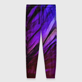 Женские брюки 3D с принтом Фиолетовый в Новосибирске, полиэстер 100% | прямой крой, два кармана без застежек по бокам, с мягкой трикотажной резинкой на поясе и по низу штанин. В поясе для дополнительного комфорта — широкие завязки | волна | текстура | фиолетовый