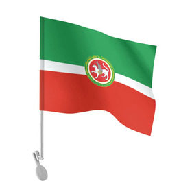 Флаг для автомобиля с принтом Татарстан в Новосибирске, 100% полиэстер | Размер: 30*21 см | казань | республика | татарин | татарка