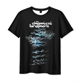 Мужская футболка 3D с принтом Chemical Brothers в Новосибирске, 100% полиэфир | прямой крой, круглый вырез горловины, длина до линии бедер | Тематика изображения на принте: big beat | chemical brothers | биг бит | бигбит | кемикал бразерс | электронная | электронная музыка