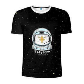 Мужская футболка 3D спортивная с принтом Космонавт 7 в Новосибирске, 100% полиэстер с улучшенными характеристиками | приталенный силуэт, круглая горловина, широкие плечи, сужается к линии бедра | astro | moon | space monkey | star | stars | астронавт | животные | звезды | земля | космонавт | космос | луна | скафандр