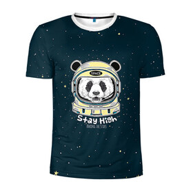 Мужская футболка 3D спортивная с принтом Космонавт 8 в Новосибирске, 100% полиэстер с улучшенными характеристиками | приталенный силуэт, круглая горловина, широкие плечи, сужается к линии бедра | astro | moon | space monkey | star | stars | астронавт | животные | звезды | земля | космонавт | космос | луна | скафандр