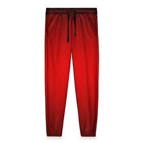 Женские брюки 3D с принтом Hot-Rod в Новосибирске, полиэстер 100% | прямой крой, два кармана без застежек по бокам, с мягкой трикотажной резинкой на поясе и по низу штанин. В поясе для дополнительного комфорта — широкие завязки | градиент | красный