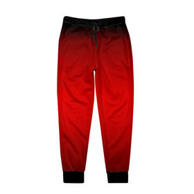 Мужские брюки 3D с принтом Hot-Rod в Новосибирске, 100% полиэстер | манжеты по низу, эластичный пояс регулируется шнурком, по бокам два кармана без застежек, внутренняя часть кармана из мелкой сетки | градиент | красный