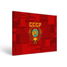 Холст прямоугольный с принтом СССР в Новосибирске, 100% ПВХ |  | ussr | герб | звезда | коммунизм | серп и молот | советский союз