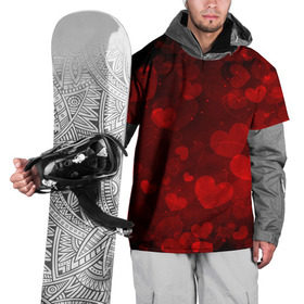Накидка на куртку 3D с принтом Сердечко в Новосибирске, 100% полиэстер |  | 14 февраля | красная | любовь | сердце