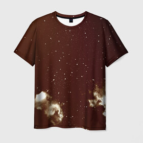Мужская футболка 3D с принтом Old kosmos в Новосибирске, 100% полиэфир | прямой крой, круглый вырез горловины, длина до линии бедер | вселенная | галактика | звезды | планеты | туманность