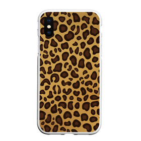 Чехол для iPhone XS Max матовый с принтом Окрас леопарда в Новосибирске, Силикон | Область печати: задняя сторона чехла, без боковых панелей | арт | животные | леопард | окрас