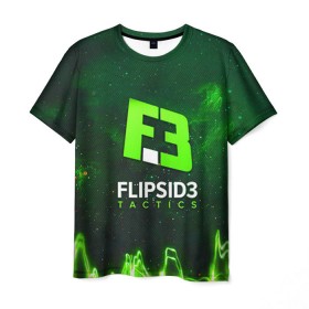 Мужская футболка 3D с принтом flipsid3 2 в Новосибирске, 100% полиэфир | прямой крой, круглый вырез горловины, длина до линии бедер | flipsid