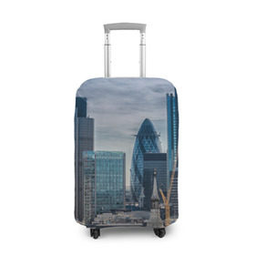 Чехол для чемодана 3D с принтом London в Новосибирске, 86% полиэфир, 14% спандекс | двустороннее нанесение принта, прорези для ручек и колес | england | europe | london | англия | великобритания | высотки | королева | лондон | мегаполис | туризм