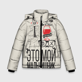 Зимняя куртка для мальчиков 3D с принтом Мой мальчишник в Новосибирске, ткань верха — 100% полиэстер; подклад — 100% полиэстер, утеплитель — 100% полиэстер | длина ниже бедра, удлиненная спинка, воротник стойка и отстегивающийся капюшон. Есть боковые карманы с листочкой на кнопках, утяжки по низу изделия и внутренний карман на молнии. 

Предусмотрены светоотражающий принт на спинке, радужный светоотражающий элемент на пуллере молнии и на резинке для утяжки | братва жениха | жених | мальчишник | мафия жениха