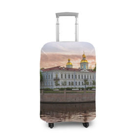 Чехол для чемодана 3D с принтом Питер в Новосибирске, 86% полиэфир, 14% спандекс | двустороннее нанесение принта, прорези для ручек и колес | russia | saint petersburg | интеллигенция | культурная столица | мосты | нева | петергоф | питер | россия | санкт петербург | хипстер