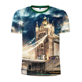 Мужская футболка 3D спортивная с принтом Англия в Новосибирске, 100% полиэстер с улучшенными характеристиками | приталенный силуэт, круглая горловина, широкие плечи, сужается к линии бедра | england | europe | london | англия | биг бен | великобритания | высотки | королева | лондон | мегаполис | тауэрский мост | туризм