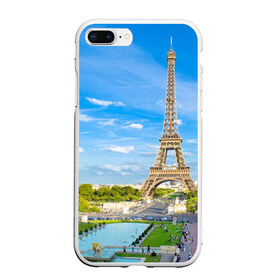 Чехол для iPhone 7Plus/8 Plus матовый с принтом Париж в Новосибирске, Силикон | Область печати: задняя сторона чехла, без боковых панелей | france | paris | париж | франция | эйфелева башня