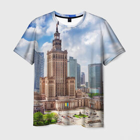 Мужская футболка 3D с принтом Польша в Новосибирске, 100% полиэфир | прямой крой, круглый вырез горловины, длина до линии бедер | europe | poland | warsaw | беловежская пуща | варшава | европа | евросоюз | ес | краков | отпуск | польша | туризм