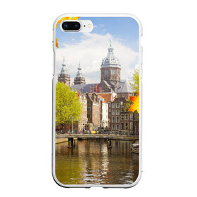 Чехол для iPhone 7Plus/8 Plus матовый с принтом Amsterdam в Новосибирске, Силикон | Область печати: задняя сторона чехла, без боковых панелей | нидерланды | пейзаж